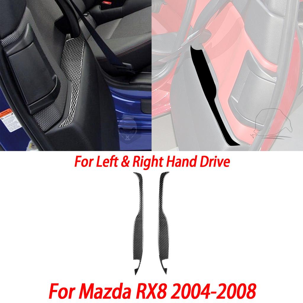 Gloss Black Plastic Car Interior Accessories Sticker AC Radio Door Handle Gear Shift Panel For Mazda RX8 2004-2008 SE3P JM1FE
