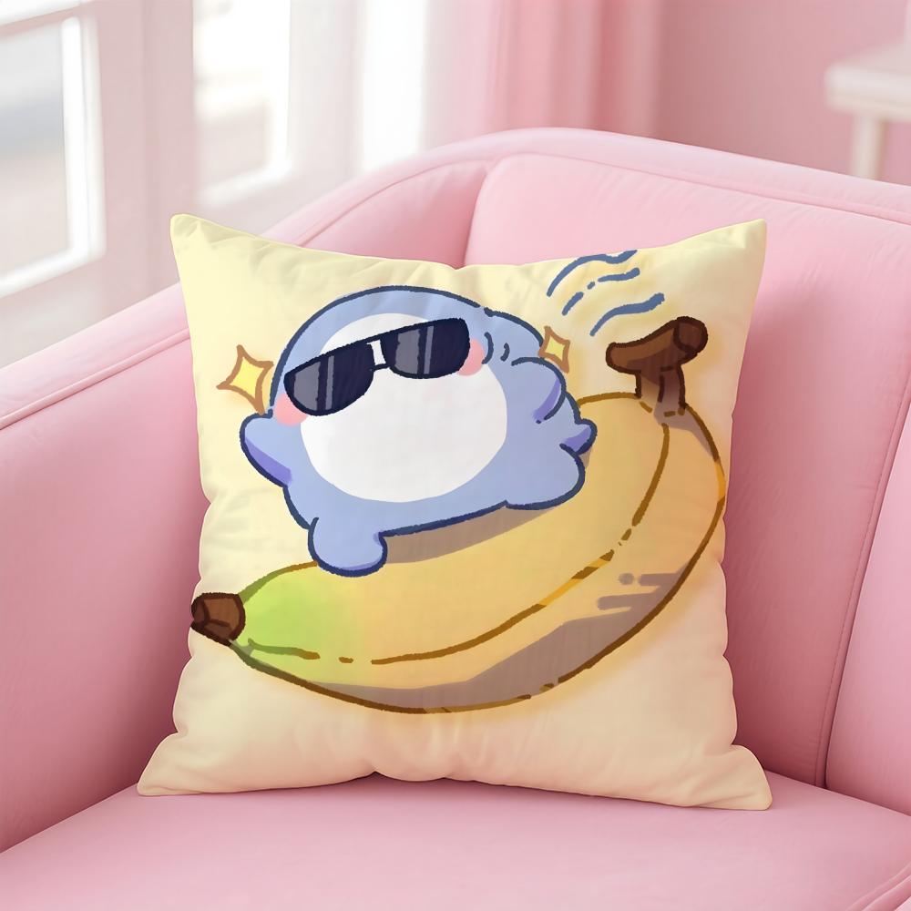 F-Fat S-Shark Cushion Cover Home & Car Multi-Scene Pillow Cover - Reversible, Soft & Durable for Daily Use