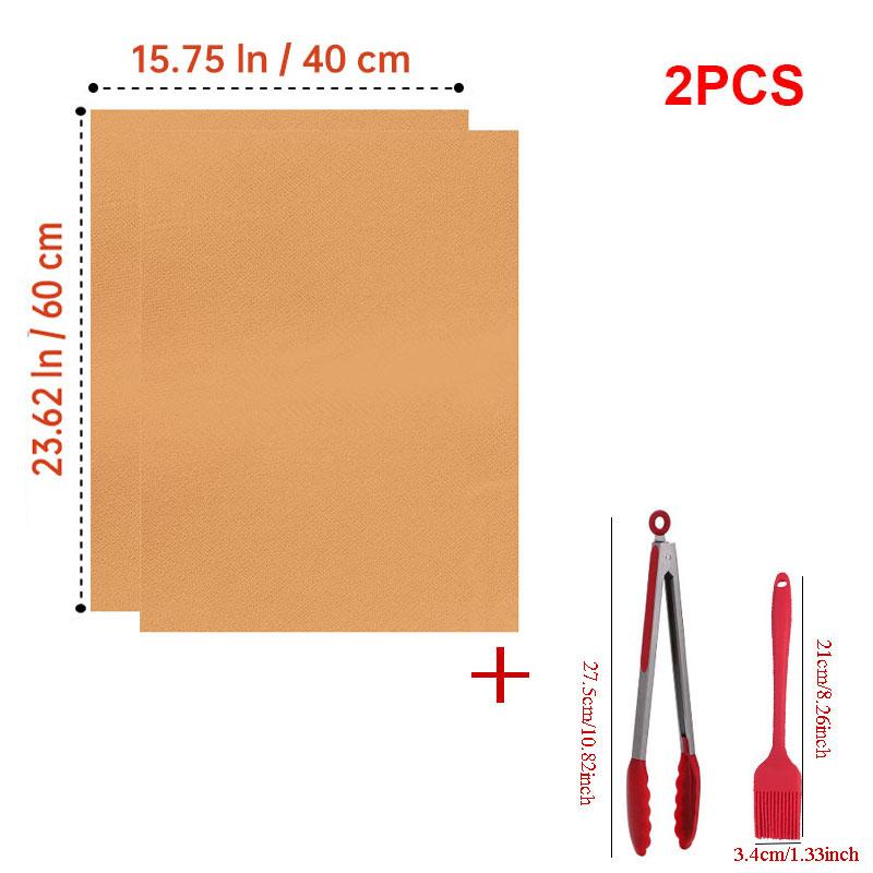 60*40cm Non-stick BBQ Grill Mat Baking Mat Barbecue Tool Cooking Grill Sheet Heat Resistance Kitchen BBQ Tool