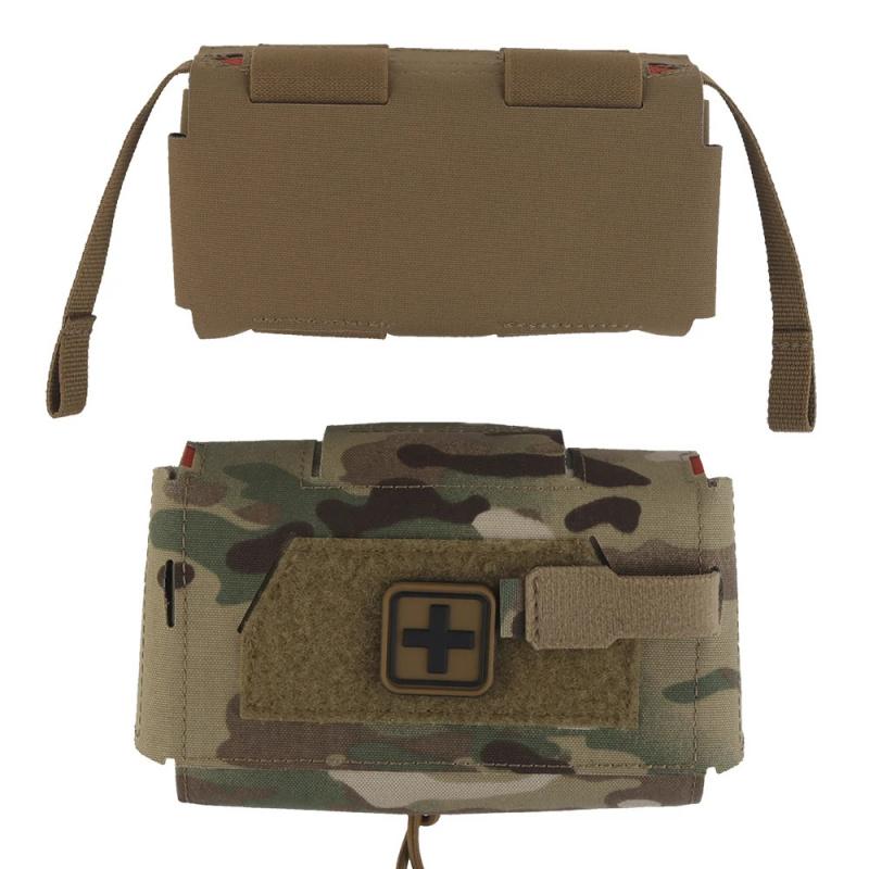 Compact V3 GEN3 Trauma Pouch, Camo MD2 IFAK Tactical First Aid Bag, Medical Utility Pouch For Hunting Vest Plate Carrier Waist Belt Gear