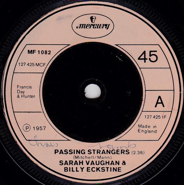 

7inch Record SARAH VAUGHAN BILLY ECKSTINE Passing Strangers MF1082 Mercury Japan Jazz Used