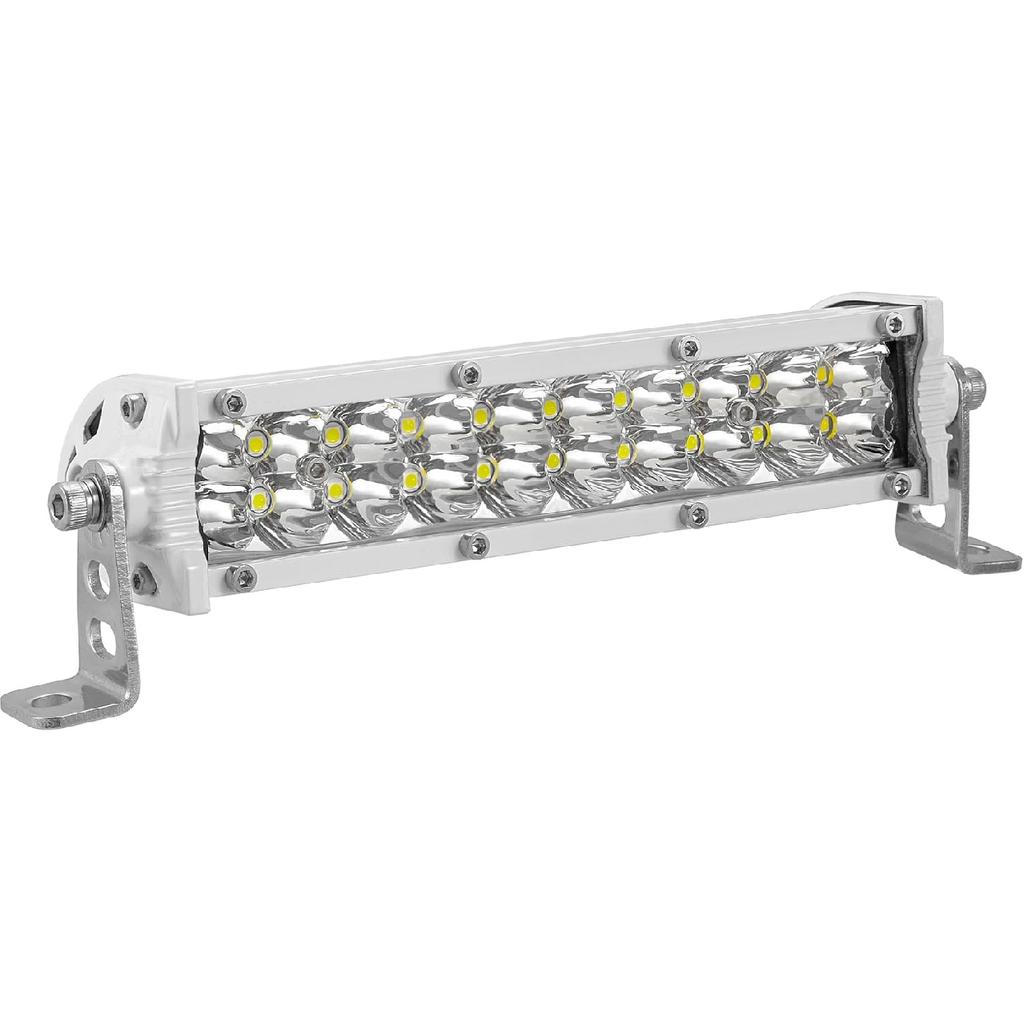 7 Inch Small Light Bar for Boat Truck, 12V 24V Marine Waterproof LED Slim Light Bars, 60W 6000lm LED Spot Flood Double Row Spotlights for ATV UTV RV