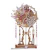 Long Handle Xiuhe Wedding Veil Fan - Handmade Double-Sided Round Fan Gift