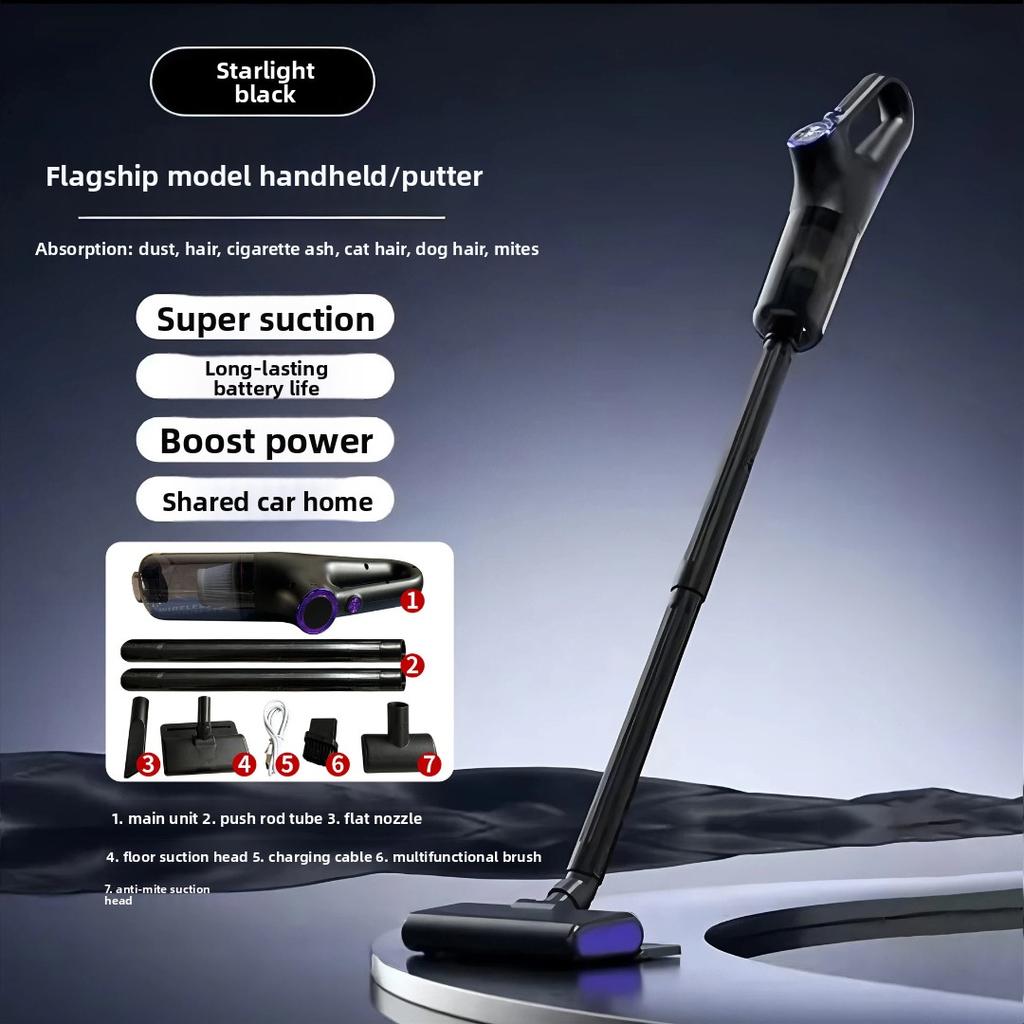 Cordless Handheld Vacuum Cleaner Wet Dry Mop 2-in-1, High Suction Portable Wireless Vacuum for Home and Car Use