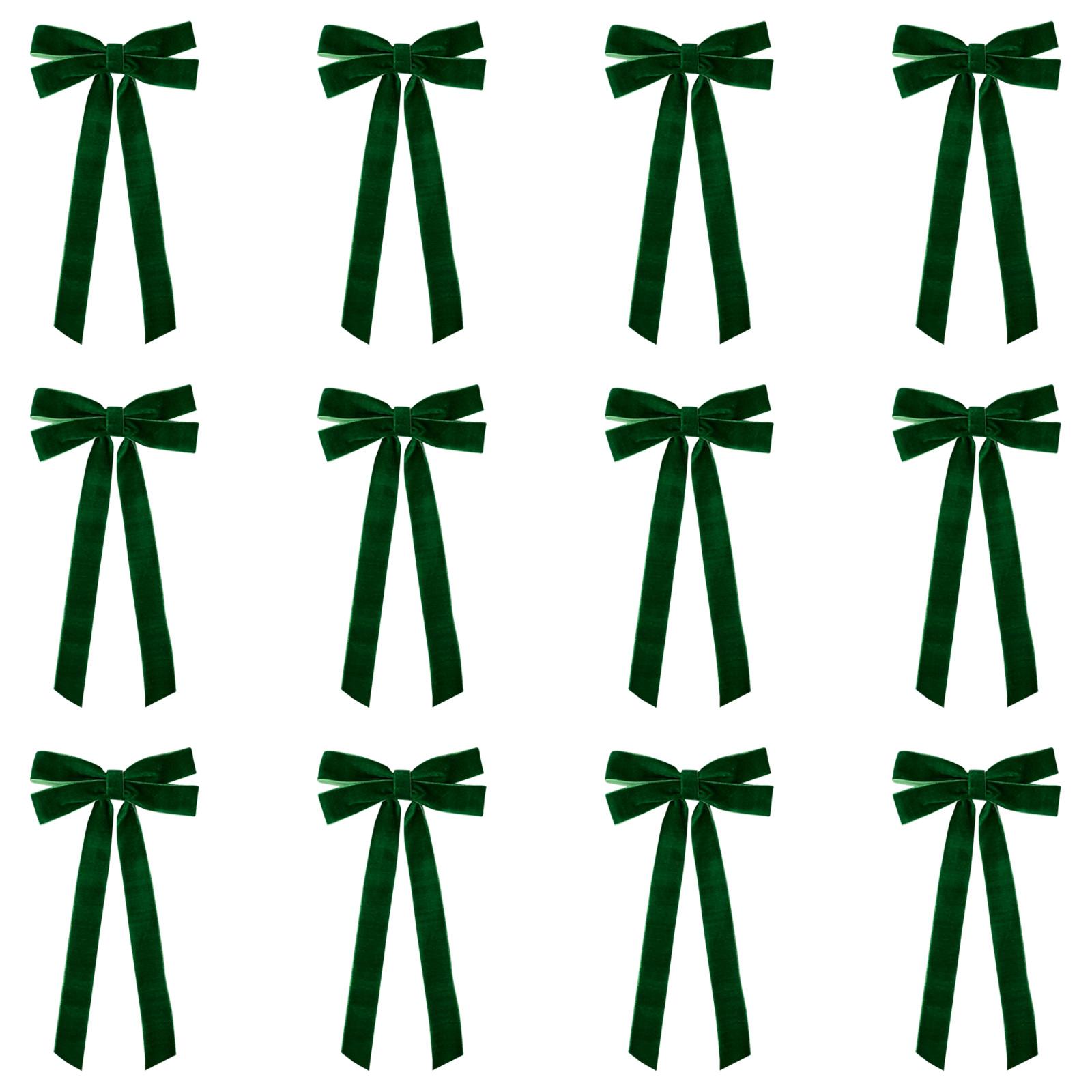 

Украшение в виде банта для рождественской елки, Маленький бархатный бант для рождественской елки - Украшение для вечеринки, свадьбы, дома One Size