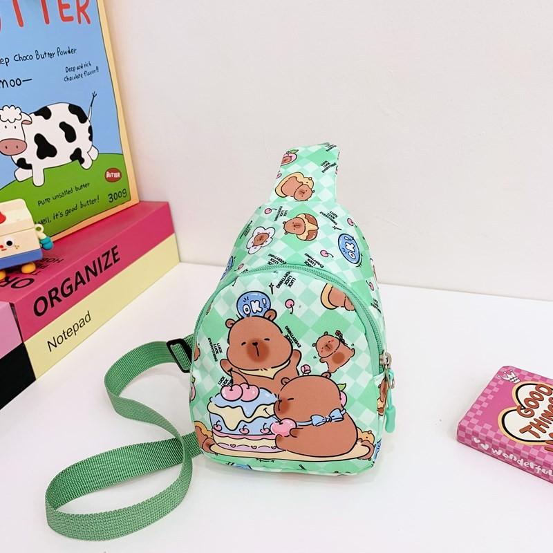 Printing Capybara Children Crossbody Bag Cartoon Casual Outdoor Bag Shoulder