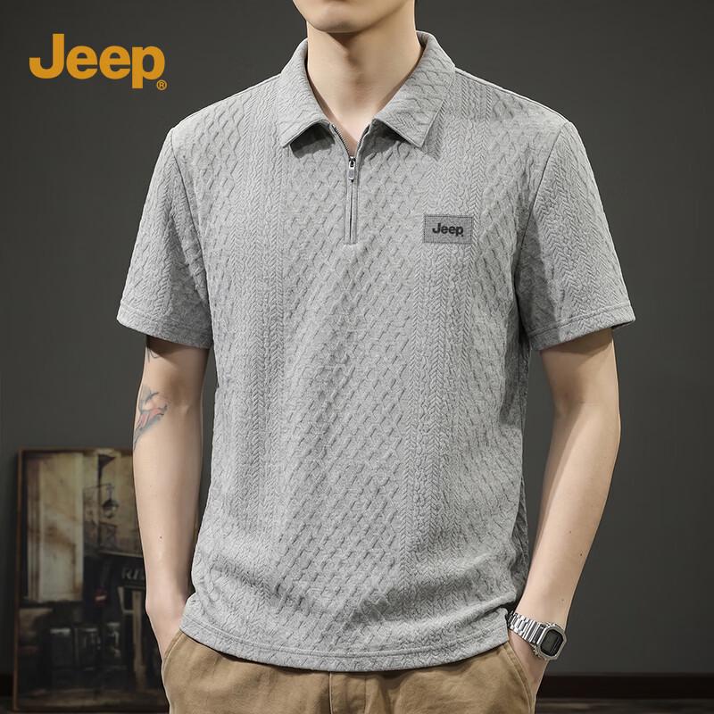 

JEEP Men s American Trendy Loose Fit Short Sleeve Polo Shirt 3XL