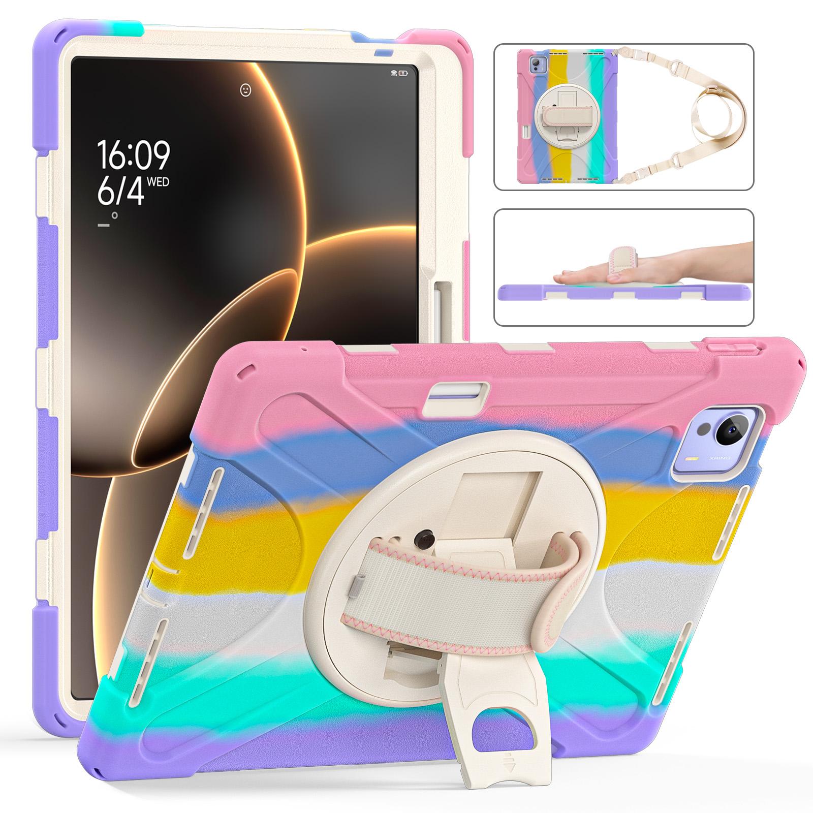 

Rugged Stand Case for Xiaomi Pad 7 Ultra 2025 14.0 Inch 360 Rotating Heavy Duty Cover with Hand & Shoulder Strap 3-Layers Shell Xiaomi Pad 7 Ultra