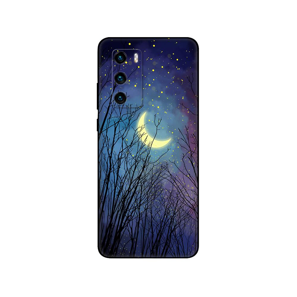 For Huawei P40 Case 6.1inch Soft Silicon Phone Back On Huawei P 40 Pro Cover Bumper Fundas Black Tpu Case Pink Anime Space Car