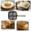 Medical Stone Four-hole Fried Egg Pot Household Non-stick Flat Bottom Egg Dumpling Pot Breakfast Eggs Hamburger Frying Pot Tools