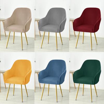 Zamatový poťah na kreslo s vysokými opierkami rúk Elastický All-inclusive poťah na jedálenské stoličky Jednofarebný chránič sedadla Puzdro Fundas Para Sillas