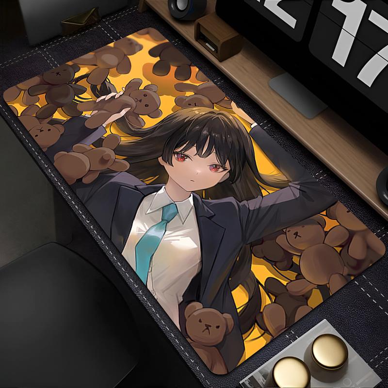 1PC Mouse Pads PC Anime Girl Desk Mat Gaming Keyboard Pad with Stitched Edges and Non-Slip Rubber Base Kawaii Extended Mousepad