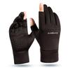 Cycling Gloves Men's Winter Leakage Two-finger Sports Touch Screen Velvet Warm Outdoor Fishing Cycling Warm Gloves