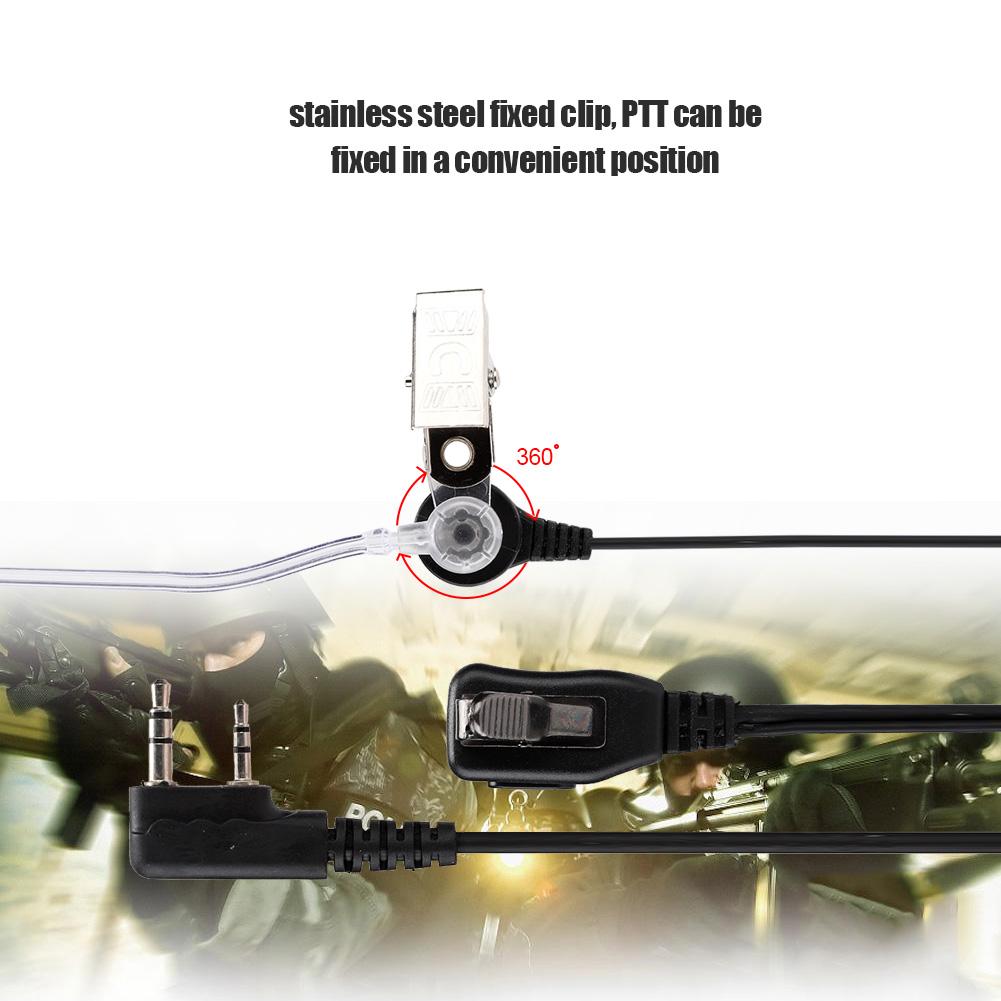 2 Pin Acoustic Tube Headset Walkie Talkies Earpiece for Retevis Kenwood Baofeng Two Way Radio