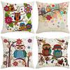 Painted Owl Animal Print Pillowcase Car Sofa Room Living Room Decorative Cushion Cushion Cover