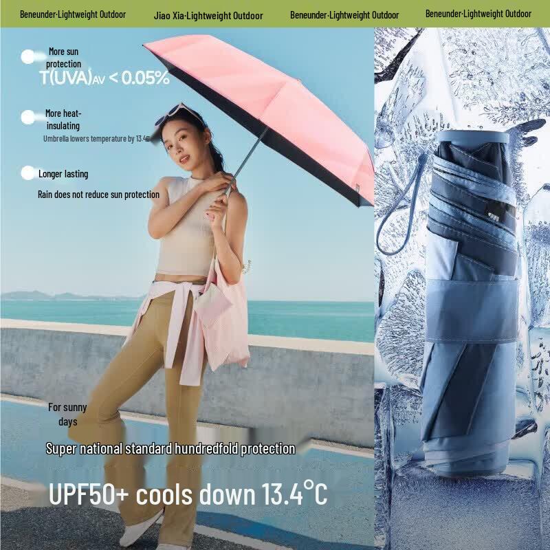beneunder Ultra-Thin UV Protection Portable Folding Umbrella