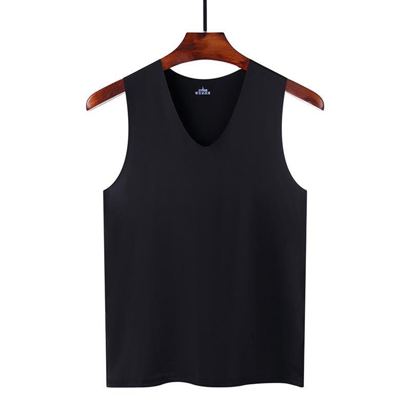 Men's Seamless Ice Silk Slim Fit Sports Tank Top - Breathable Racerback Sleeveless Undershirt