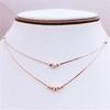 Purple Gold-Plated Rose Gold Double-Layer Transfer Bead Necklace Feminine Simple Temperament Color Gold Set Chain