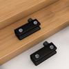 2X Glass Door Hinges Stainless Steel Display Cabinet Glass Cabinet Hinge No Drilling Fits For 5-6mm Glass Sliver Black
