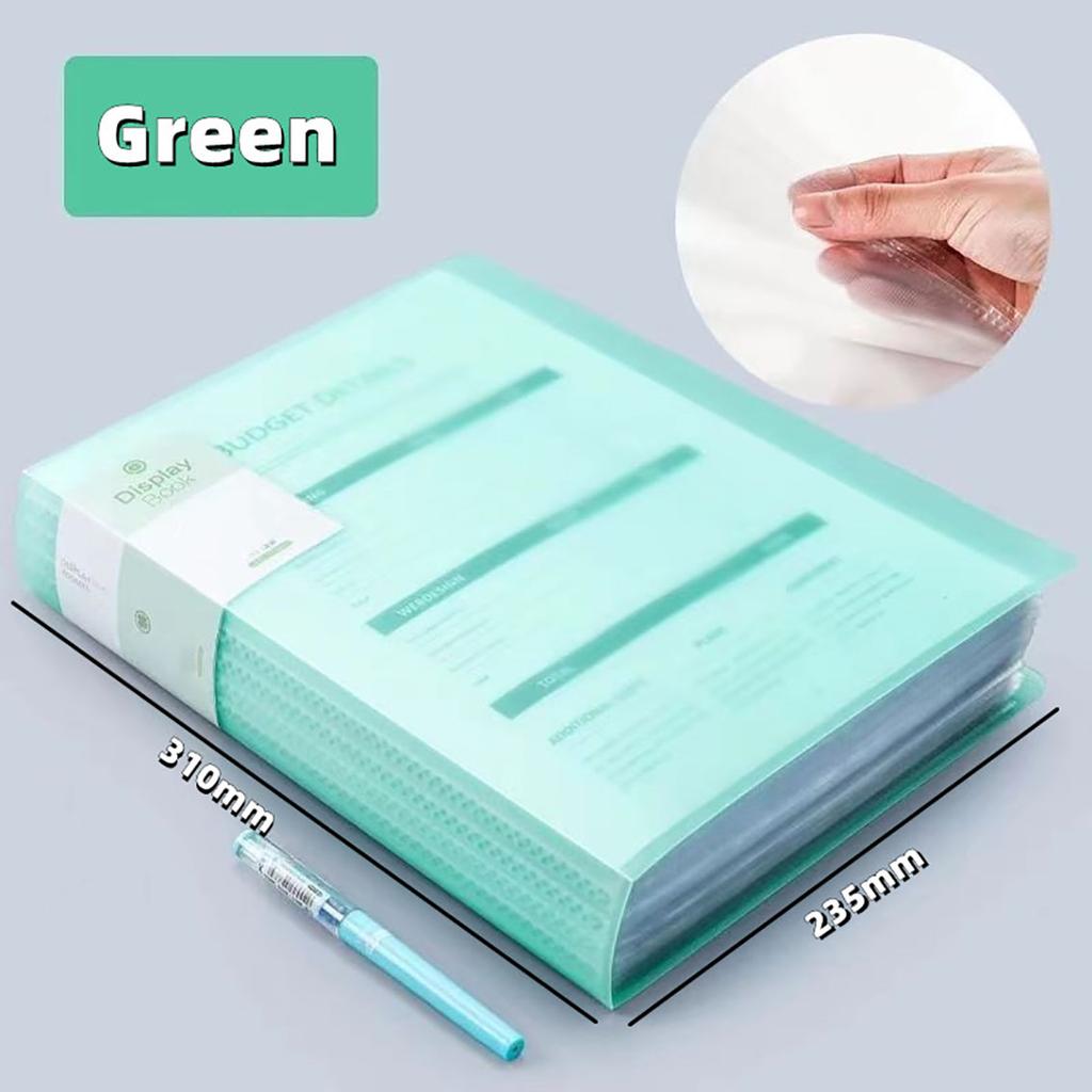 A4 60 Page Data Book Insert Folder Transparent Inner Page Data Storage Book Premium Durable Quality Useful Practical