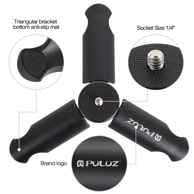 PULUZ Mini plastikowy statyw + uniwersalny uchwyt na telefon, do iPhone'a, Galaxy, Huawei, Xiaomi, Sony, HTC, Google i innych smartfonów