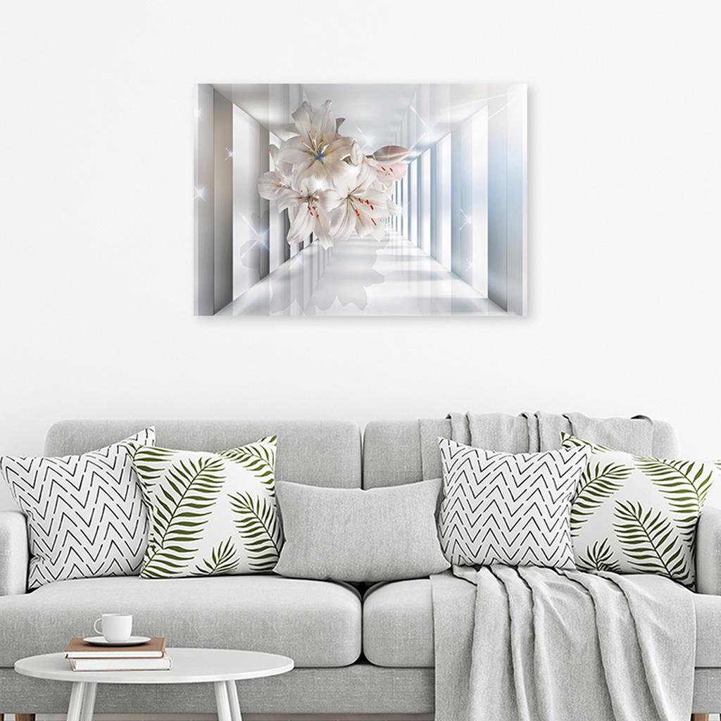 Canvas Print Flowers In the Corridor 3D