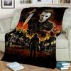 HD Horror Movie Game Halloween Gift Blanket Michael Myers Sofa Bed Decor Warm Flannel for Outdoor Picnic Car