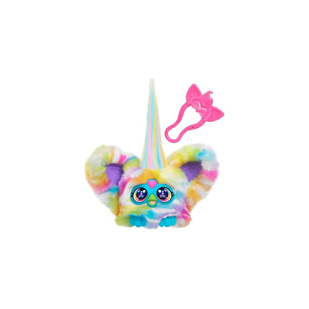 

Hasbro Furby Furblets Ziba Mini Friend Electric Plush Toy Rainbow Zebra for Kids Ages 6 and Up G1778