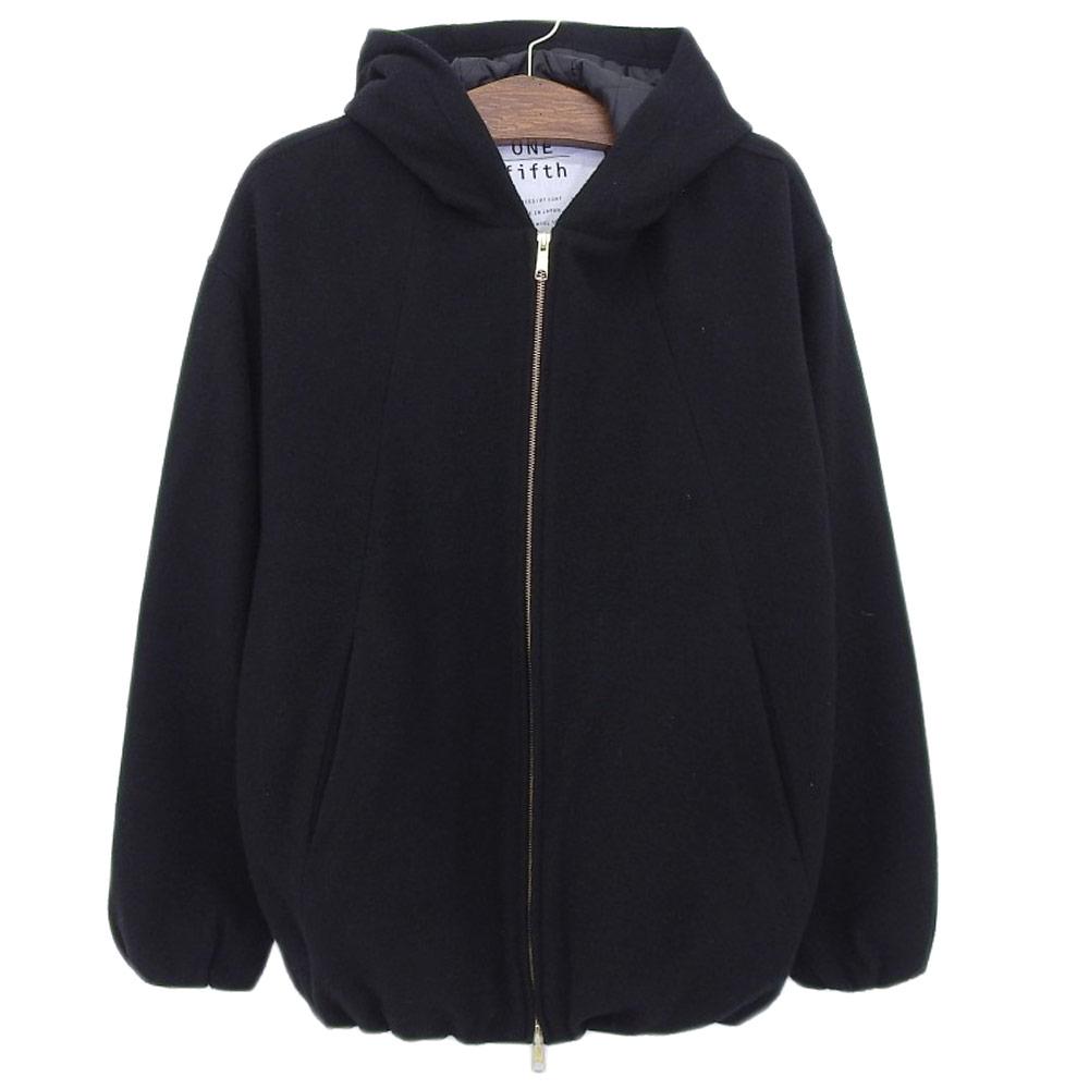 NONSAPIENS Good condition NONSAPIENS wool blend ROLL [OFC-29] hoodie jacket zip-up men's black size 3 Jacket 36 blackUsed