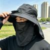 Long-lasting Fishing Sun Shading Cap Portable Wide Brim Fan Hat for 3.7V/300mAh Gardening