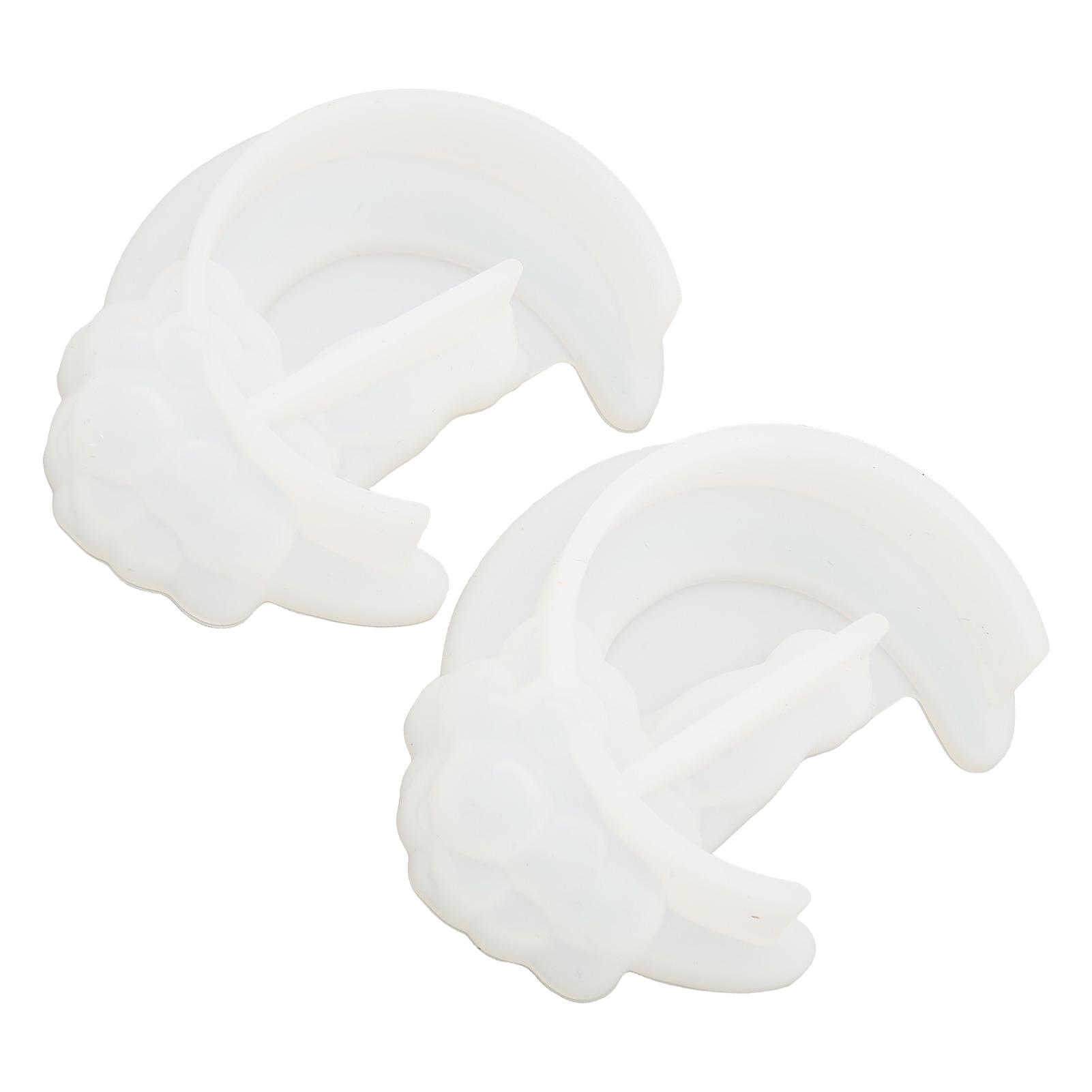 

2PCS Moon Cat Silicone Mold Reusable Silicone Jewelry Mold for Home Desktop Decoration DIY Making