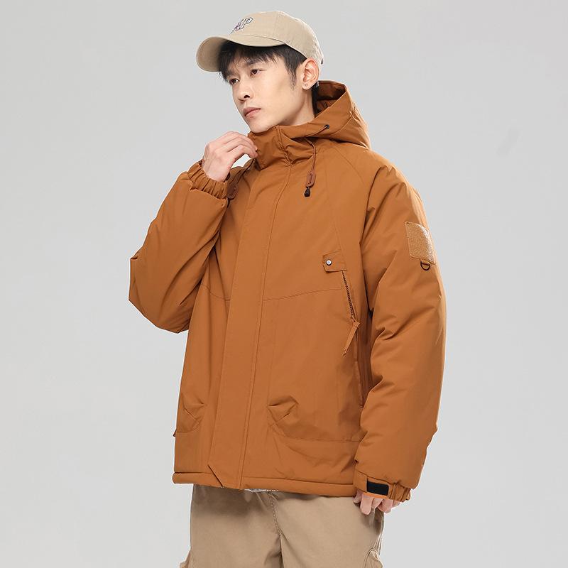 Men's Loose Casual Cotton Jacket Long Hip-Length Warm Winter Daily Coat