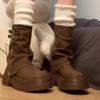 Fashion Short Boots 2025 Spring New Thick Soled Women's Boots High Heels Women's Retro British Style Short Boots Women