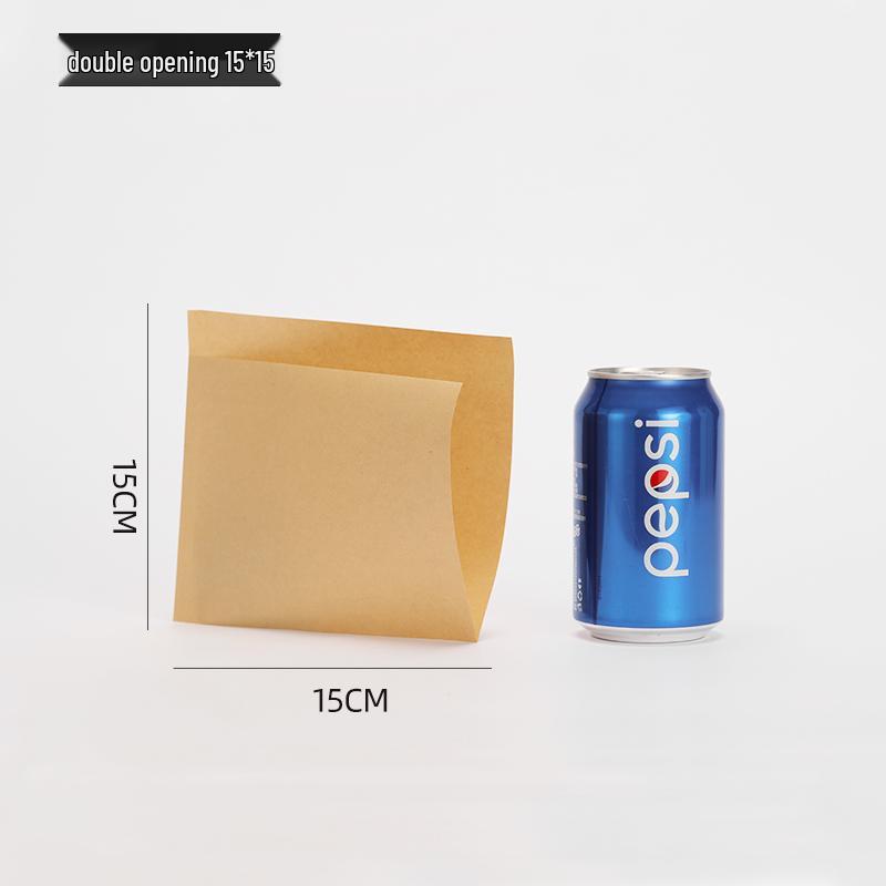 Oil-Proof Kraft Paper Food Bag for Pancakes, Roujiamo, Shaobing, and Barbecue Snacks