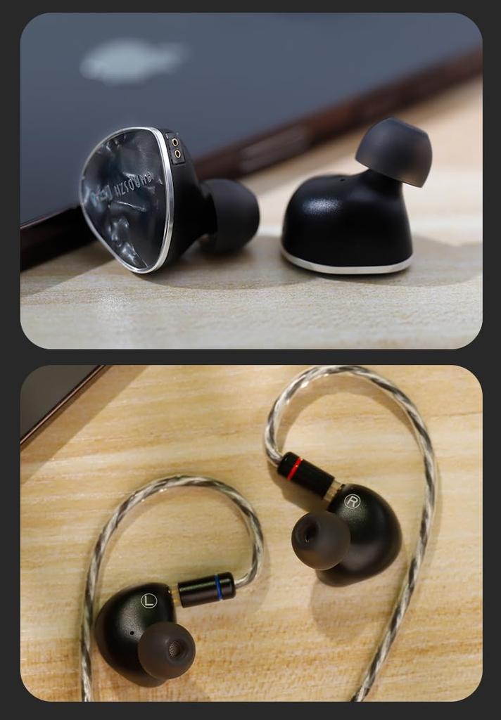 [HZSOUND's New Masterpiece of 2024] HZSOUND LUNA Wired Earphones, Hybrid EarphonesIn-Ear MonitorsInnovative Dual Voice Coil Planar Diaphragm Driver