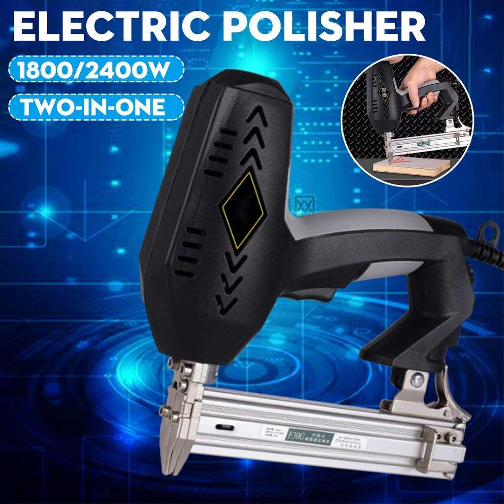 2400W Dual Use Electric Nail Gun Framing Tacker & Stapler Furniture F30 Staple Gun Adjustment Strength 220V Woodworking Tool