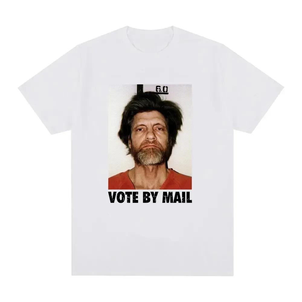 Vote By Mail Ted Kaczynski T-shirt Women's Faashion Harajuku Pattern T-shirt Unisex High Quality Casual Vintage T-shirt Top