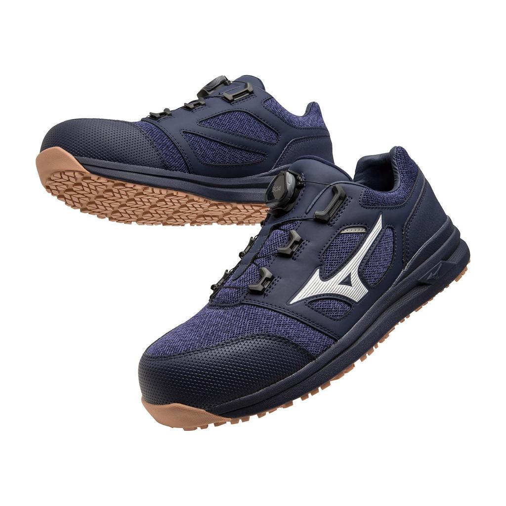 Arbeitssicherheit Almighty Navy x 3E [Mizuno] Schuhe, Schuhe, LS52L BOA, Herren, Weiß, 26cm,