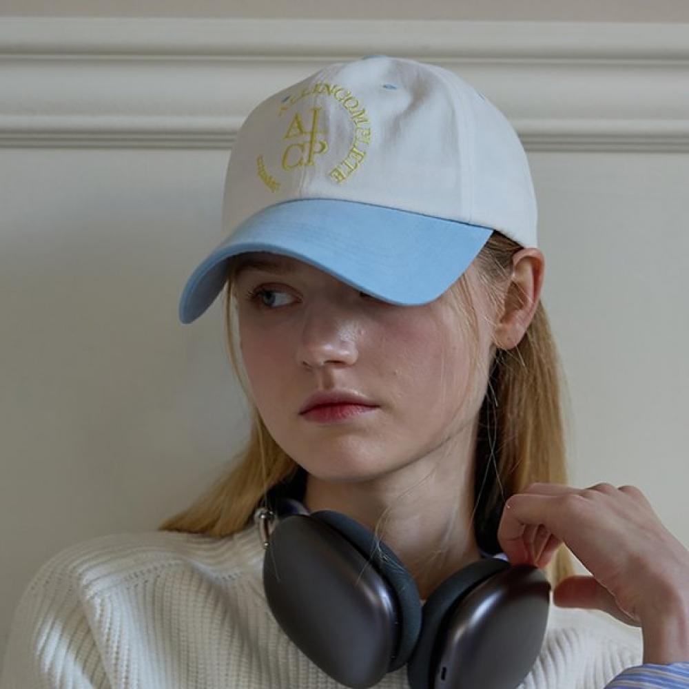 Allincomplete Round Logo Ballcap   White Block