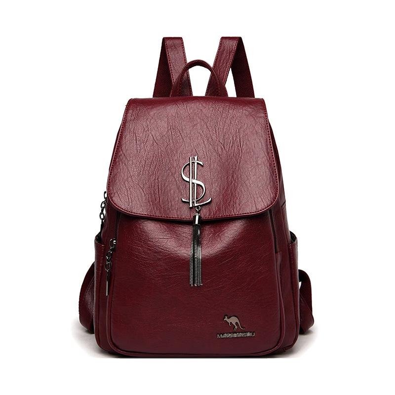 

Атмосферный рюкзак для женщин, новый универсальный, большой емкости, мягкий кожаный школьный рюкзак для студентов, дорожный рюкзак для путешествий, женская сумка