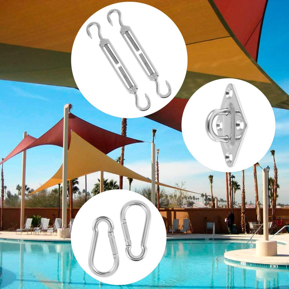Stainless Steel Sun Sail Shade Shade Sail Canopy Fixing Fittings Accessory Safety Sun Canopy Fixing Fittings Awning Repair Kit