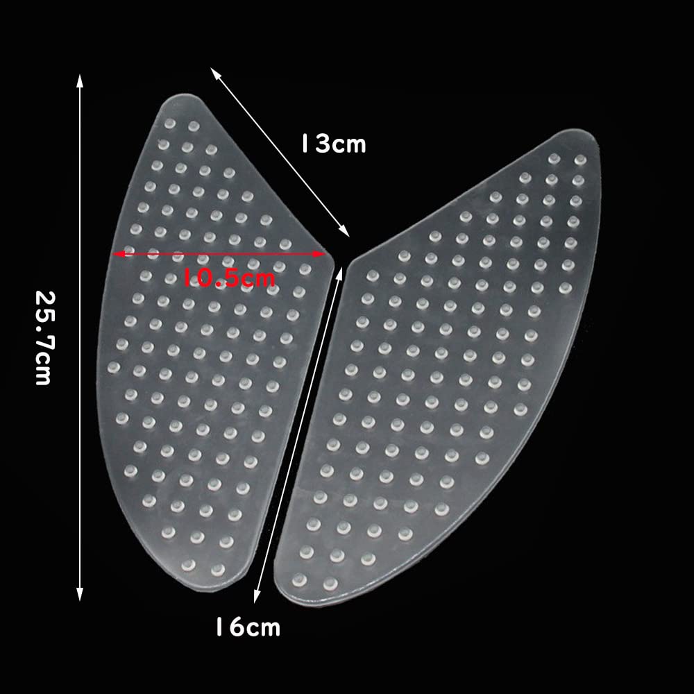 Samcos Motorrad Tankpad Schwarz/Transparent Links und Rechts Set Kniepolster Kniegriff