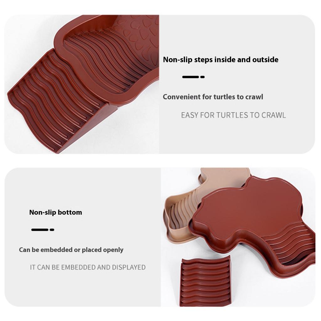 Large Plastic Shelled Animal Bathing Container With Slip Resistant Slope For Water And Land Animals