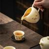 240ml Chinese Handmade Ceramic Fair Cup Cha Hai Hand Painted Flower and Bird Teacup Household Suede Jade Porcelain Tea Set