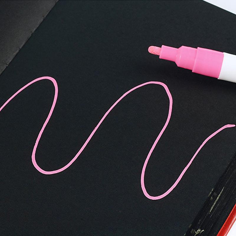 12 Farben/Box Buntes staubfreies Flüssigkreide-Set Das Büro-Briefpapier Löschbare Umweltfreundliche Markierstifte Schulbedarf Marker für Glasfenster