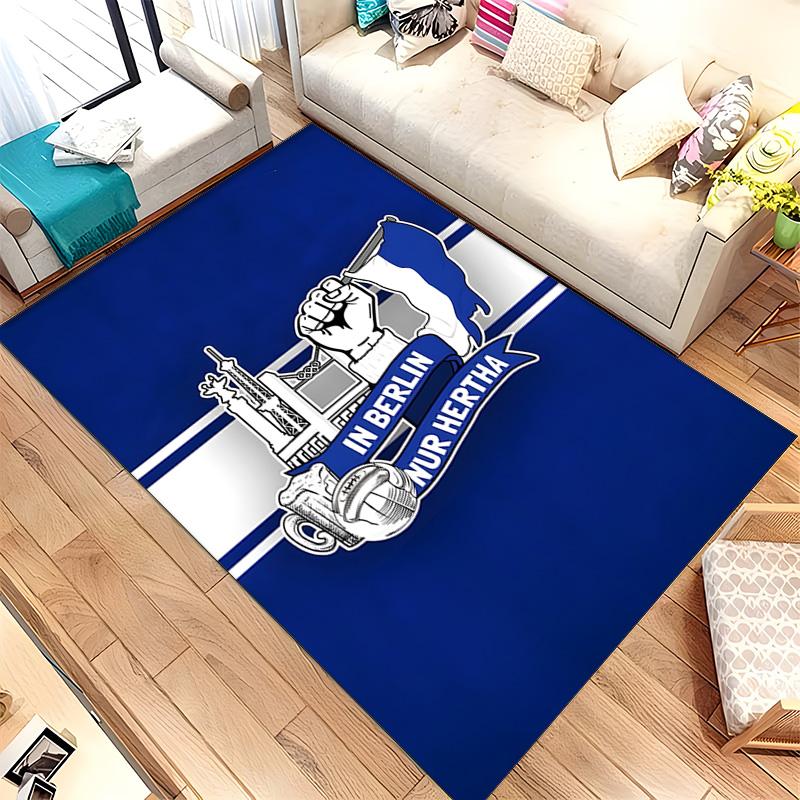 Hertha Berliner Sport Club (19) Rug Suitable For Living Rooms Bedrooms Computer Rooms Dining Areas And Placement Under Tables And Chairs Also An Ideal