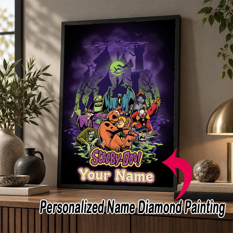 Custom Name Scooby-Doo 5D Diamond Painting Personalized Full Drill Diamond Art Kit Gift
