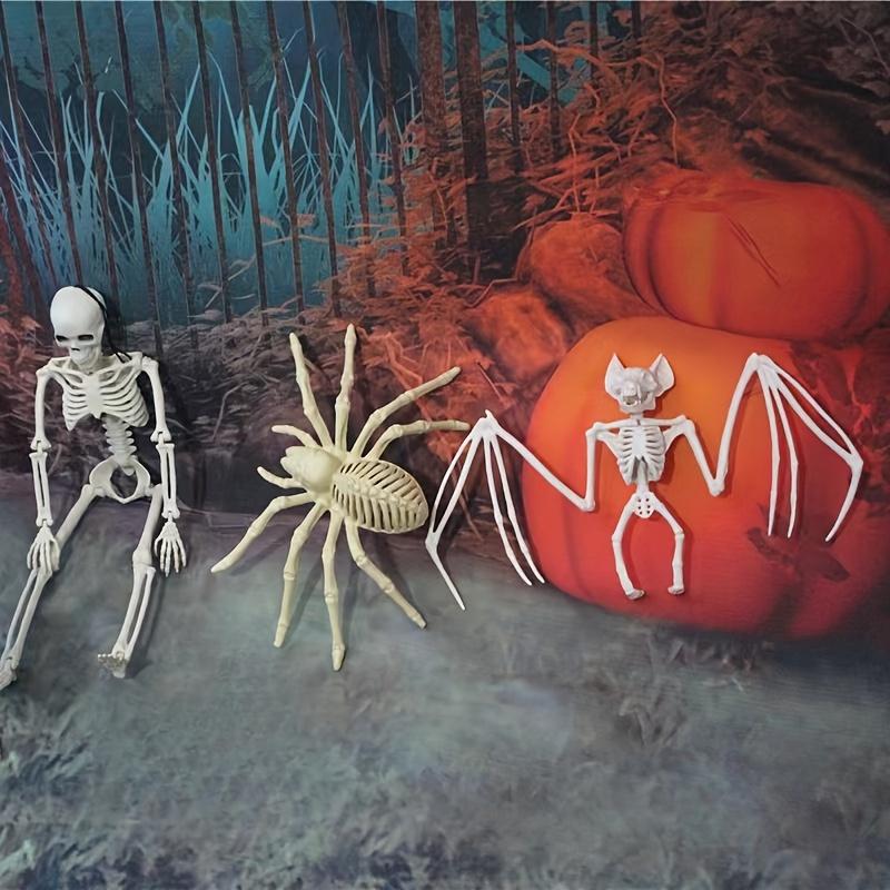 1pcs Halloween Skeleton Bat Animal Skeleton Decoration Holiday Scene Layout Props