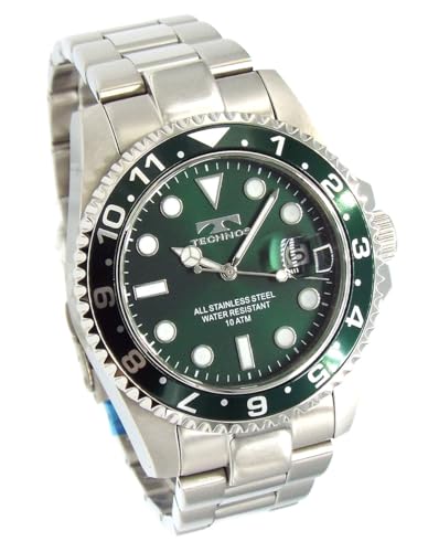 

Часы для дайверов TECHNOS, Нержавеющая сталь, Вращающийся безель, Зеленый, Модель TASM419AMM [Параллельный импорт]