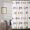 Rowley Birds Shower Curtain, 72” W x 72” L,Blush & Gray - Colorful Floral Bird Pattern - Whimsical & Playful Bird Shower Curtain